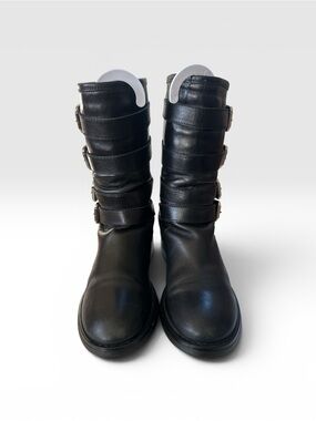 Aquatalia “Swell” Leather Moto Boots